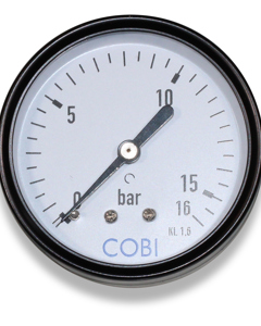 Manometer 0-16 rear connection 20x1/4 male thread